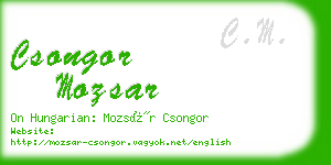 csongor mozsar business card
